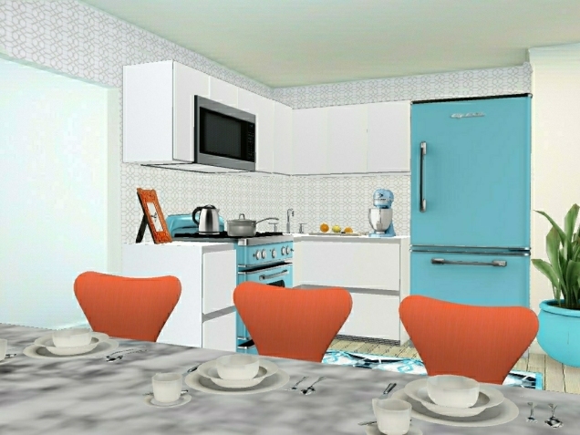 Bright and Beachy Kitchen 