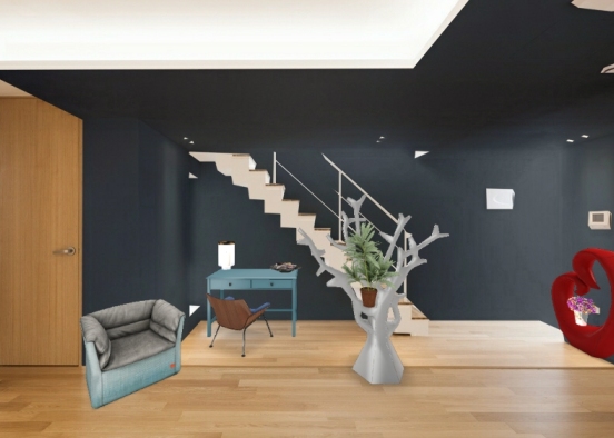 Entre living room Design Rendering