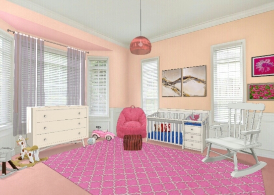Apartment #1 kids bedroom (:pink vibes:) Design Rendering