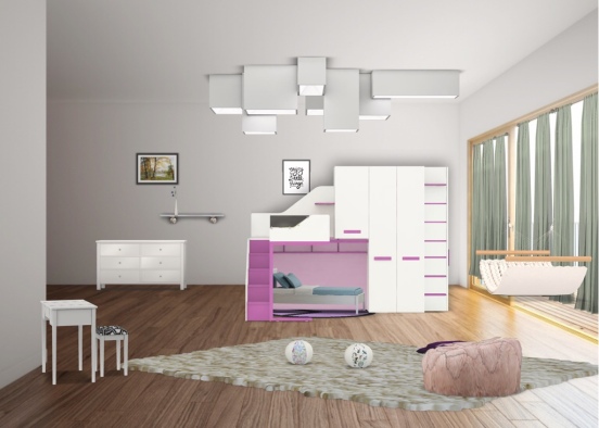 Avas bedroom Design Rendering
