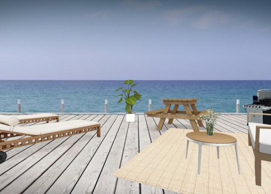 Relaxing beach holiday Design Rendering