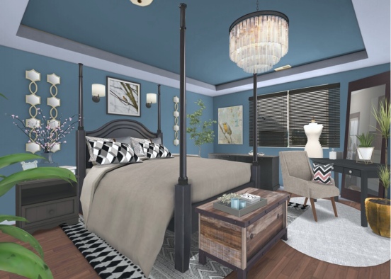 classy Bedroom  Design Rendering