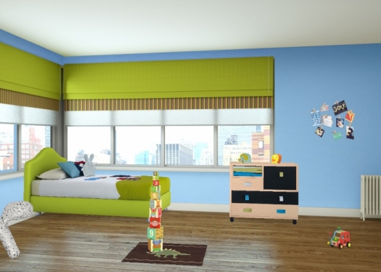 A young boy's room Design Rendering