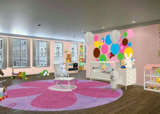 Детска стая за момиченце  Design Rendering