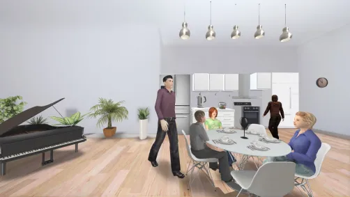 Dining room kitchen combo...dinner party