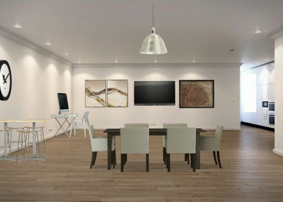 Stylish dining room Design Rendering