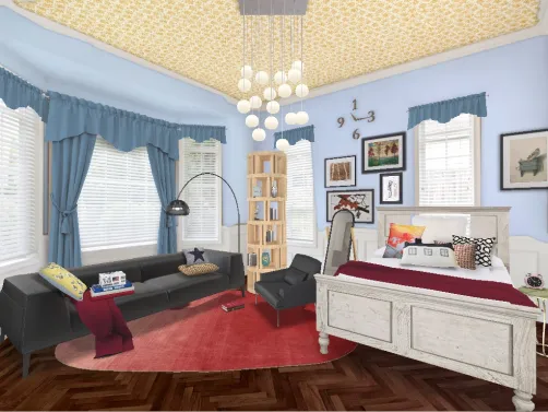 Hunger games color themed bedroom