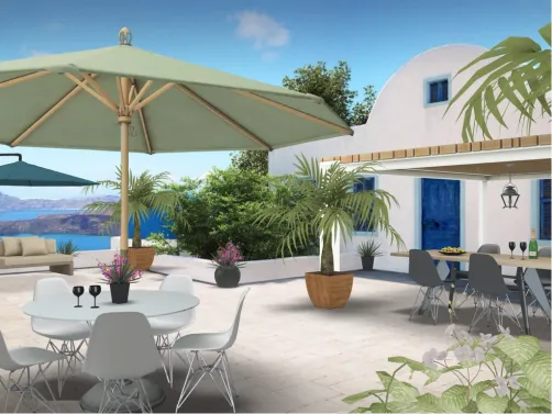 Terrasse en grèce
