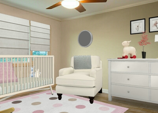 Baby girl's room Design Rendering