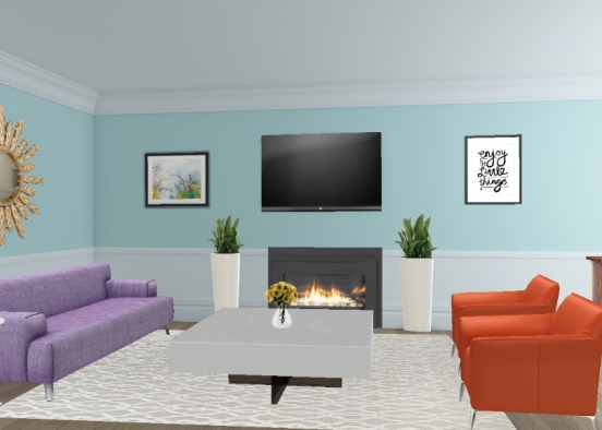 Modern living room design Design Rendering