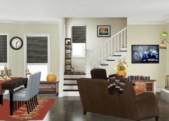 Livingroom/dining room Design Rendering
