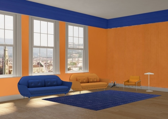 Naranja y azul Design Rendering