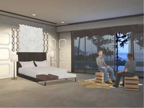 Modern bed room heven