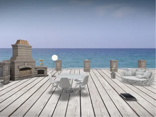 Eating on the pier