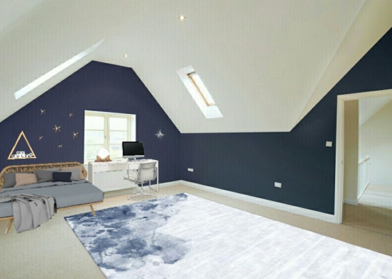 Astronomy lover's bedroom Design Rendering