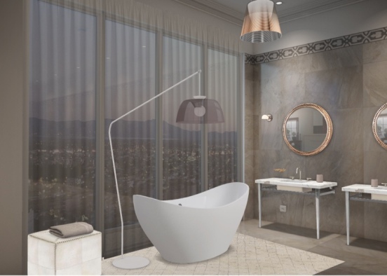 Luxury bath Design Rendering