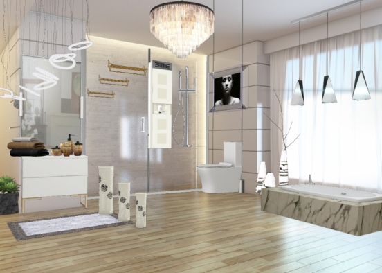 Misture of modern and classic styles. Design Rendering