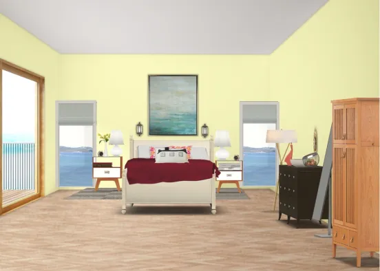 Ocean relax house bedroom #1  Design Rendering