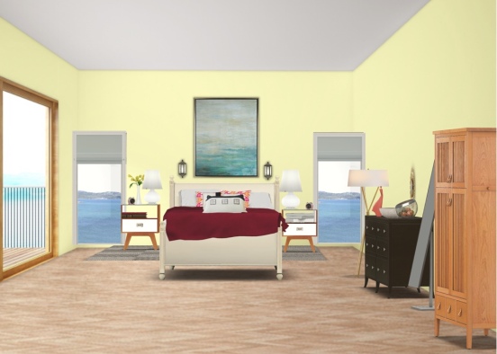 Ocean relax house bedroom #1  Design Rendering