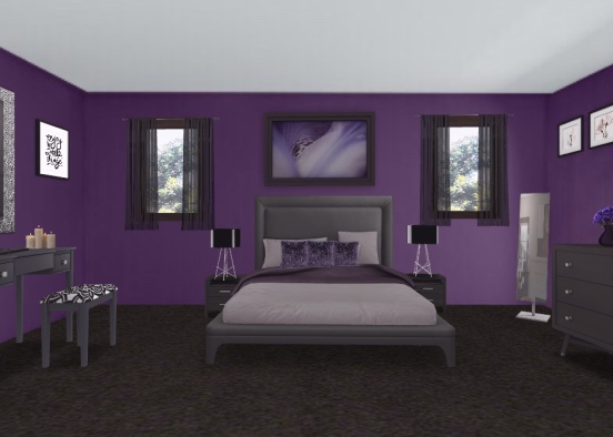 Woman’s Bedroom. Design Rendering