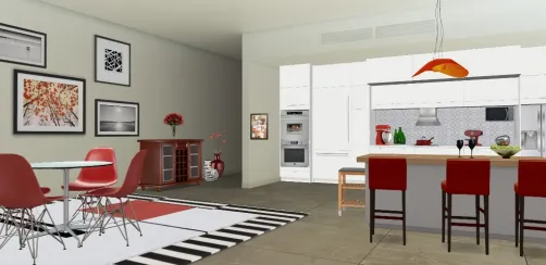 Red kitchen