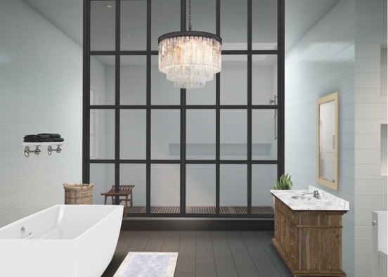 elegant bathroom Design Rendering