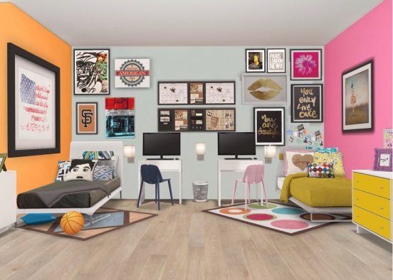 liv and maddie's room Design Rendering
