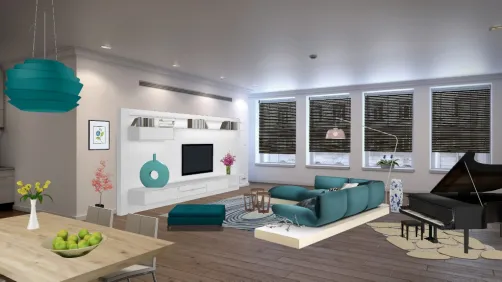 Lunch room/living room open space