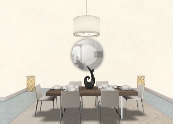 Casual Dinning Room Design Rendering