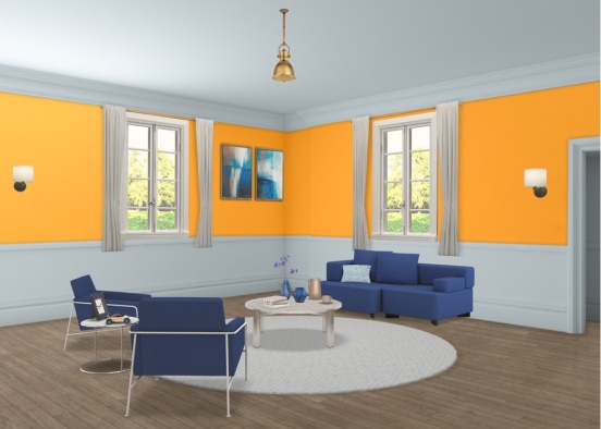 Orange and blue Design Rendering