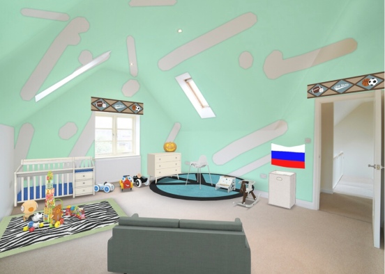 A baby 👶 boys room  Design Rendering