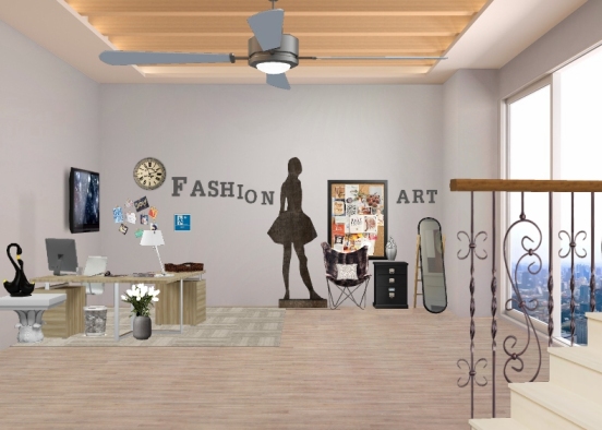 Art and fashion room Design Rendering