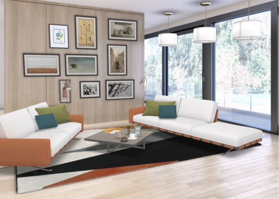 a perfect living room  Design Rendering