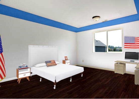 U.S.A. Bedroom Design Rendering