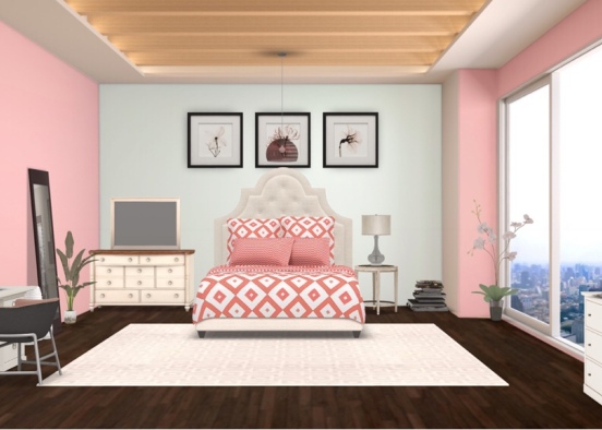 colourful bedroom Design Rendering