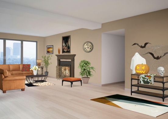 Living Room Halloween Design Rendering