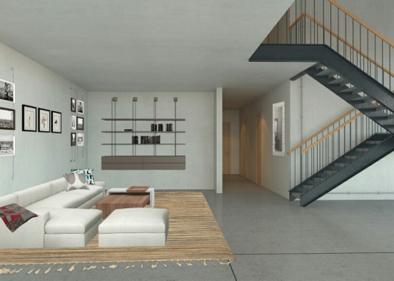 Fancy Living Room Design Rendering