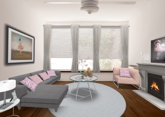 Living room apartment Design Rendering