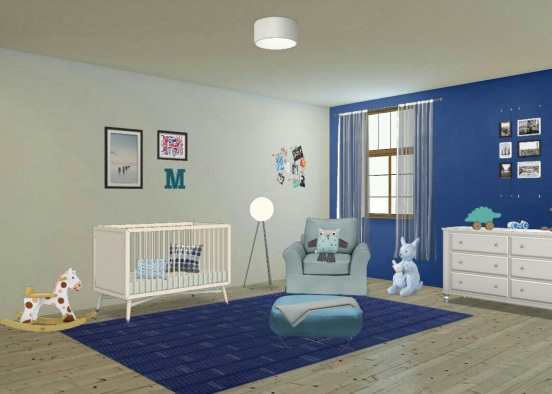 Blue nursery Design Rendering