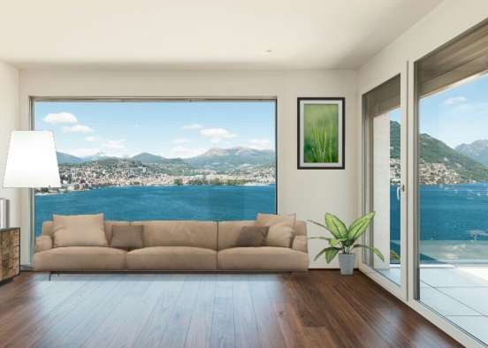 Living room natural style Design Rendering
