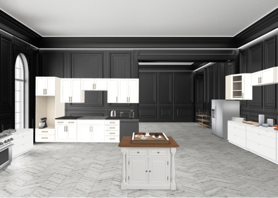 Gothic Mansion Kitchen Design Rendering