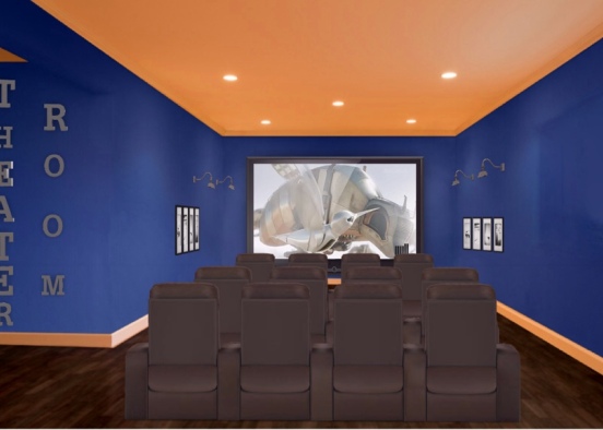 Movie room Design Rendering