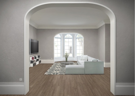 the modern living room Design Rendering