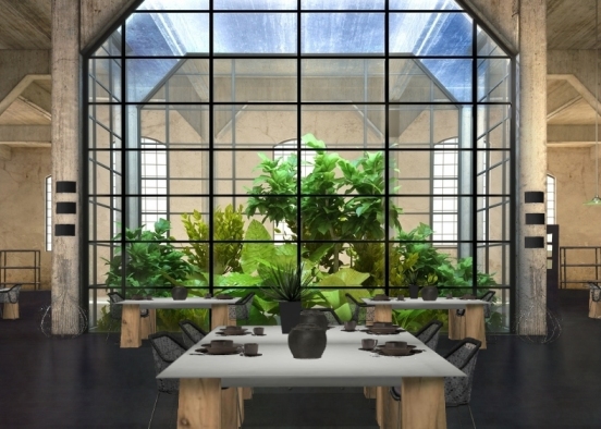 Sala da pranzo per un ristorante Design Rendering
