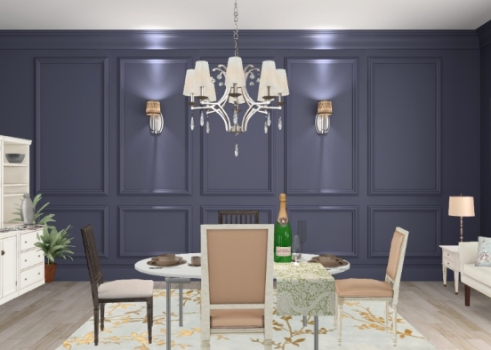 Styleish dining room Design Rendering