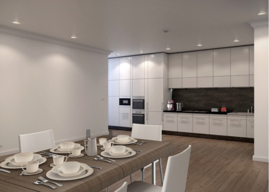 Dining room & kitchen  Design Rendering