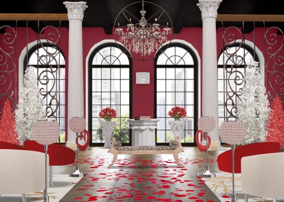 Romantic town-hall wedding  Design Rendering