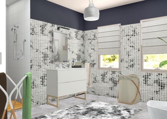 #Bathroom Nørdic Style Design Rendering