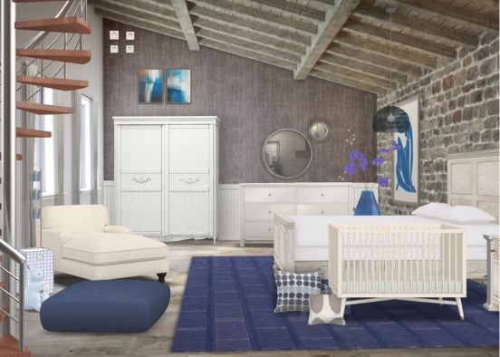 Bedrrom fit for young family Design Rendering