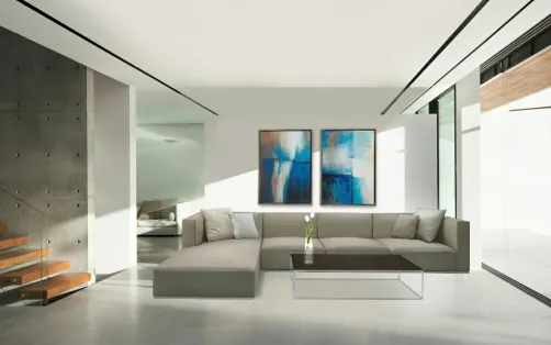 Sala de estar minimalista